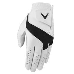 Callaway Golf Mens Fusion 24 Cabretta Leather Left Hand Golf Glove - XL, White/Charcoal