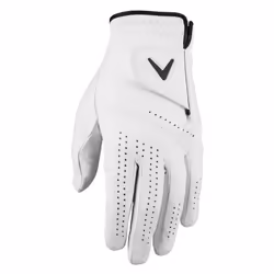 Callaway Golf Mens Dawn Patrol Left Hand Adjustable Leather Golf Glove - M/L, White