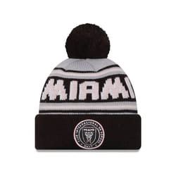 New Era Inter Miami CF Black Bobble Knit Beanie Hat