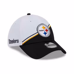 New Era Men's White/Black Pittsburgh Steelers 2023 Sideline 39THIRTY F