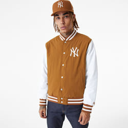 New Era Mens MLB Varsity Bomber Jacket ~ New York Yankees brown - M