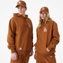 New Era Mens League Essential Crew Neck OS Hoody ~ LA Dodgers brown - L