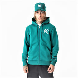 New Era Mens League Essential Crew Neck FZ Hoody ~ New York Yankees green - M