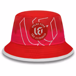 Welsh Fire The Hundred New Era All Over Print Bucket Hat - Red, Medium