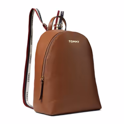 Tommy Hilfiger Reese II Medium Dome Backpack Pebble PVC Cognac One Siz
