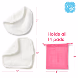 Medline Simply Soft Reusable Cotton Rounds  14 Count  Makeup Remover Pads for All Skin Types  Sustainable  Minimizes Waste  Dermatologically Tested (7