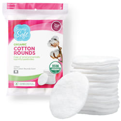 Simply Soft Premium Organic Cotton Rounds  100 Count (Pack of 3)  Soft  100% Cotton Pads  Certified Organic  Hypoallergenic  Soft & Absorbent for Beau