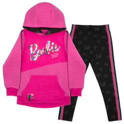 Barbie Girls Pullover Hoodie and Joggers 2-Pack  Girls Hooded Sweatshi