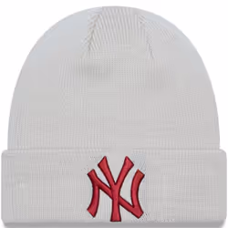 New Era Kids New York Yankees MLB League Essentials Beanie Hat - Stone - 6-12 Yrs, Stone