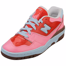 New Balance 550 Unisex Fashion Trainers in Pink Red - 4