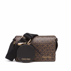 Calvin Klein Millie Triple Compartment Camera Bag Crossbody BrownKhakiBlack