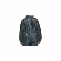 Calvin Klein Women's Plus Size Drawstring Button Front Blouse  Malachi