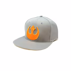 Star Wars 869316 Star Wars Rebel Crest Flat Bill Snapback Hat, Grey