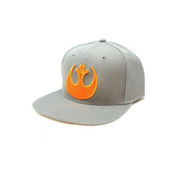 Star Wars 869316 Star Wars Rebel Crest Flat Bill Snapback Hat, Grey
