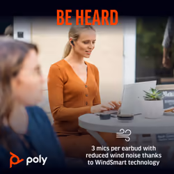 POLY Voyager Free 60 UC Carbon Black Earbuds +BT700 USB-A Adapter +Basic Charge Case - Additional view 7