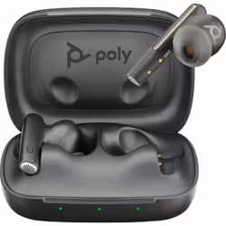 POLY Voyager Free 60 UC Black Earbuds +BT700 USB-C Adapter +Basic Charge Case, Wireless, Calls/Music, Headset, Black