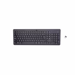 HP 220 Wireless Keyboard, Full-size (100%), Wireless, RF Wireless, Membrane, QWERTY, Black