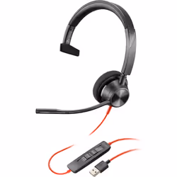 POLY Blackwire 5210 Monaural USB-A Headset (Bulk), Wired, Office/Call center, 87 g, Headset, Black