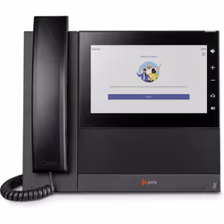 POLY CCX 600 Business Media Phone for Microsoft Teams and PoE-enabled GSA/TAA, IP Phone, Black, Desk/Wall, Android, In-band,  ...