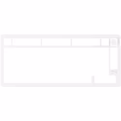 HP 85U14AA, Keyboard top frame, 330.8 mm, 142.2 mm, 150 mm, White