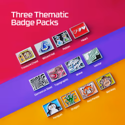 HyperX Badge Pack - Cute Magnetic Badges Keyboard bag - Additional view 4
