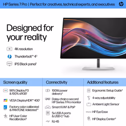 HP Series 7 Pro 27 inch 4K Thunderbolt 4 Monitor - 727pk - Additional view 6