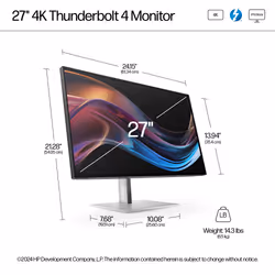 HP Series 7 Pro 27 inch 4K Thunderbolt 4 Monitor - 727pk - Additional view 8
