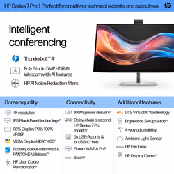 HP Series 7 Pro 27 inch 4K Conferencing Monitor - 727pm - Additional view 6