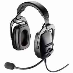 POLY SHR 2073-01 Ruggedized Dual Channel with TA6MLX QD, Wired, Aviation/Air traffic control, Headset, Black