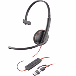 POLY Blackwire 3210 Monaural USB-C Headset +USB-C/A Adapter - Additional view 4