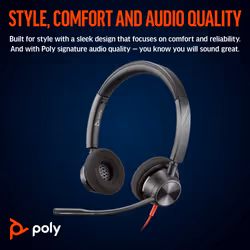POLY Blackwire 3320 Stereo Microsoft Teams Certified USB-C Headset +USB-C/A Adapter - Additional view 7