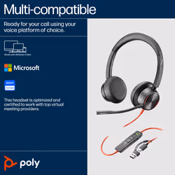 POLY Blackwire 8225 Stereo USB-C Headset +USB-C/A Adapter - Additional view 7