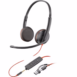 POLY Blackwire 3225 Stereo USB-C Headset +3.5mm Plug +USB-C/A Adapter (Bulk) - Additional view 7