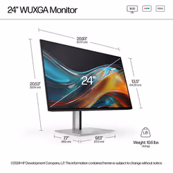 HP Series 7 Pro 24 inch WUXGA Monitor - 724pn - Additional view 5