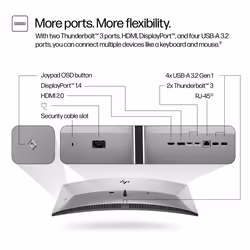 HP Series 7 Pro 39.7 inch 5K2K Conferencing Monitor-740pm - Additional view 5