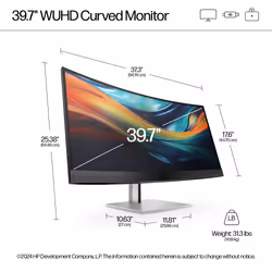 HP Series 7 Pro 39.7 inch 5K2K Conferencing Monitor-740pm - Additional view 6