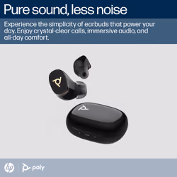 POLY Voyager Free 20 Black Earbuds +Basic Charge Case