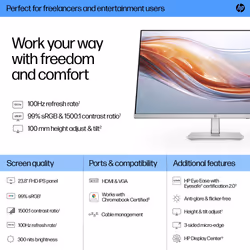 HP Series 5 23.8 inch FHD Height Adjust Monitor - 524sh - Additional view 6