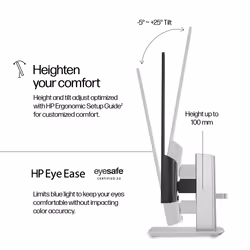 HP Series 5 23.8 inch FHD Height Adjust Monitor - 524sh - Additional view 8