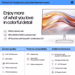HP Series 5 23.8 inch FHD Monitor - 524sf - Additional view 7
