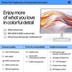 HP Series 5 23.8 inch FHD Monitor - 524sf - Additional view 8