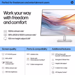 HP Series 5 27 inch FHD Height Adjust Monitor - 527sh - Additional view 7