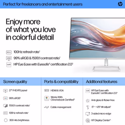 HP Series 5 27 inch FHD White Monitor - 527sw - Additional view 8