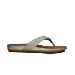 ) Gracie Shimmerlux | Silver | Womens Toe Post Sandals - 4 (Adults'