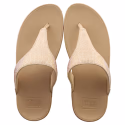 FitFlop Lulu Crystal Embellished Womens Platform Sandals in Beige - 3 UK