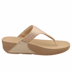 FitFlop Lulu Crystal Embellished Womens Platform Sandals in Beige - 3 UK