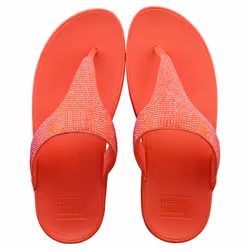FitFlop Lulu Crystal Embellished Womens Platform Sandals in Coral - 4