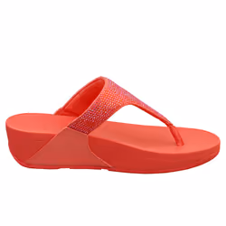 FitFlop Lulu Crystal Embellished Womens Platform Sandals in Coral - 4