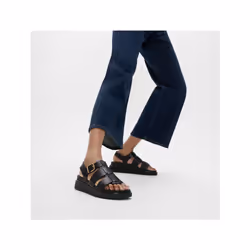 FitFlop GEN-FF LEATHER Womens Fisherman Sandals All Black - UK 5