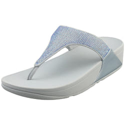 FitFlop Lulu Crystal Embellished Womens Platform Sandals in Blue - 6